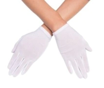 Guante corto liso blanco