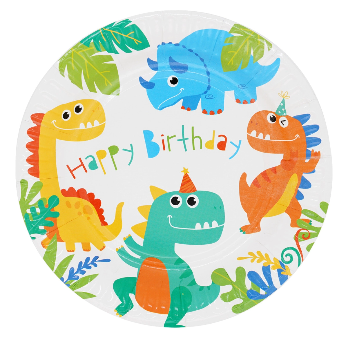 Plato polipapel dino 17 cm x 6 un.